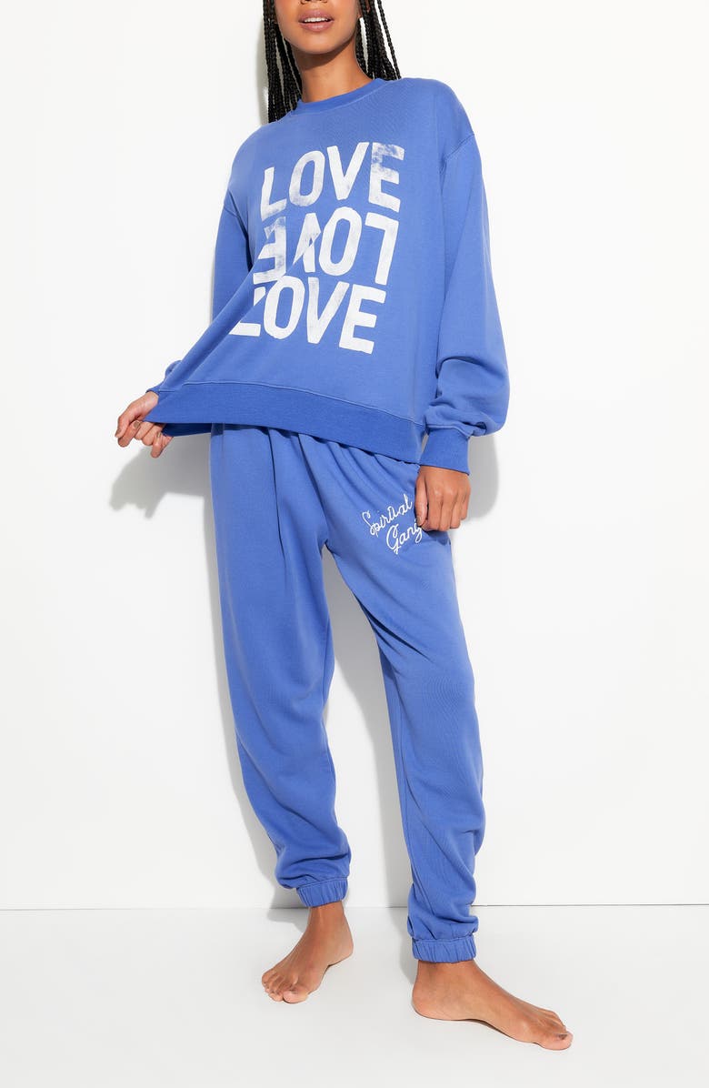 Spiritual Gangster La Brea Love Graphic Sweatshirt, Alternate, color, Periwinkle