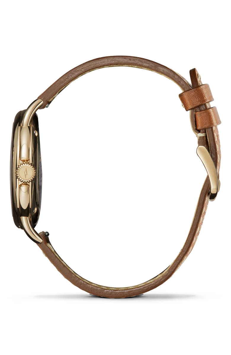 Shinola Runabout Leather Strap Watch, 36mm, Alternate, color, 