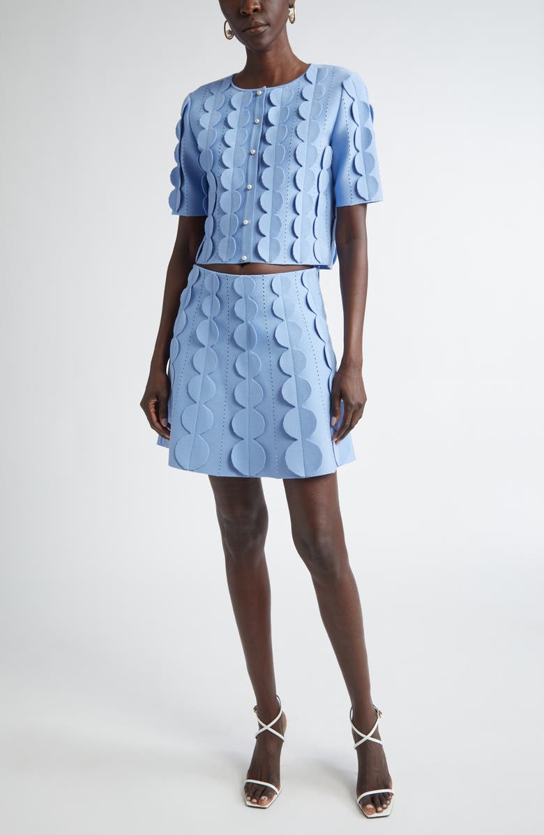 Oscar de la Renta 3D Circle A-Line Sweater Skirt, Alternate, color, 