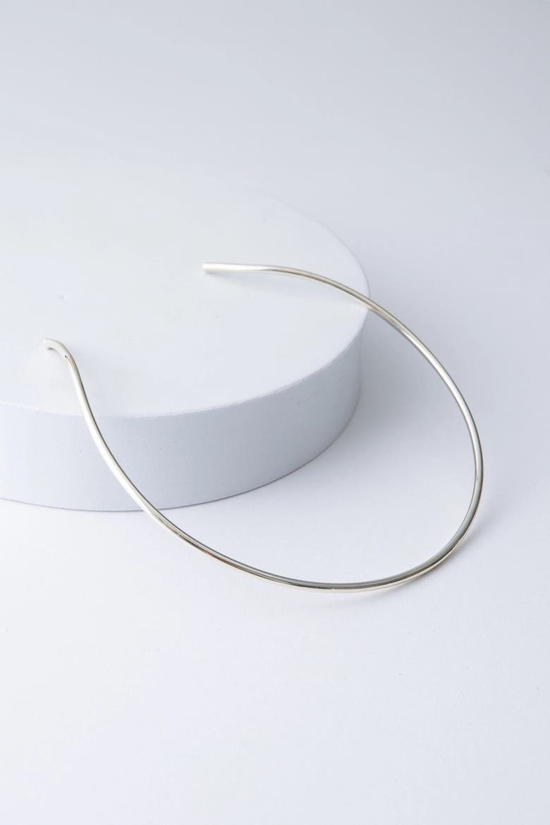 Sleek Silver Collar, Main, color, Silver