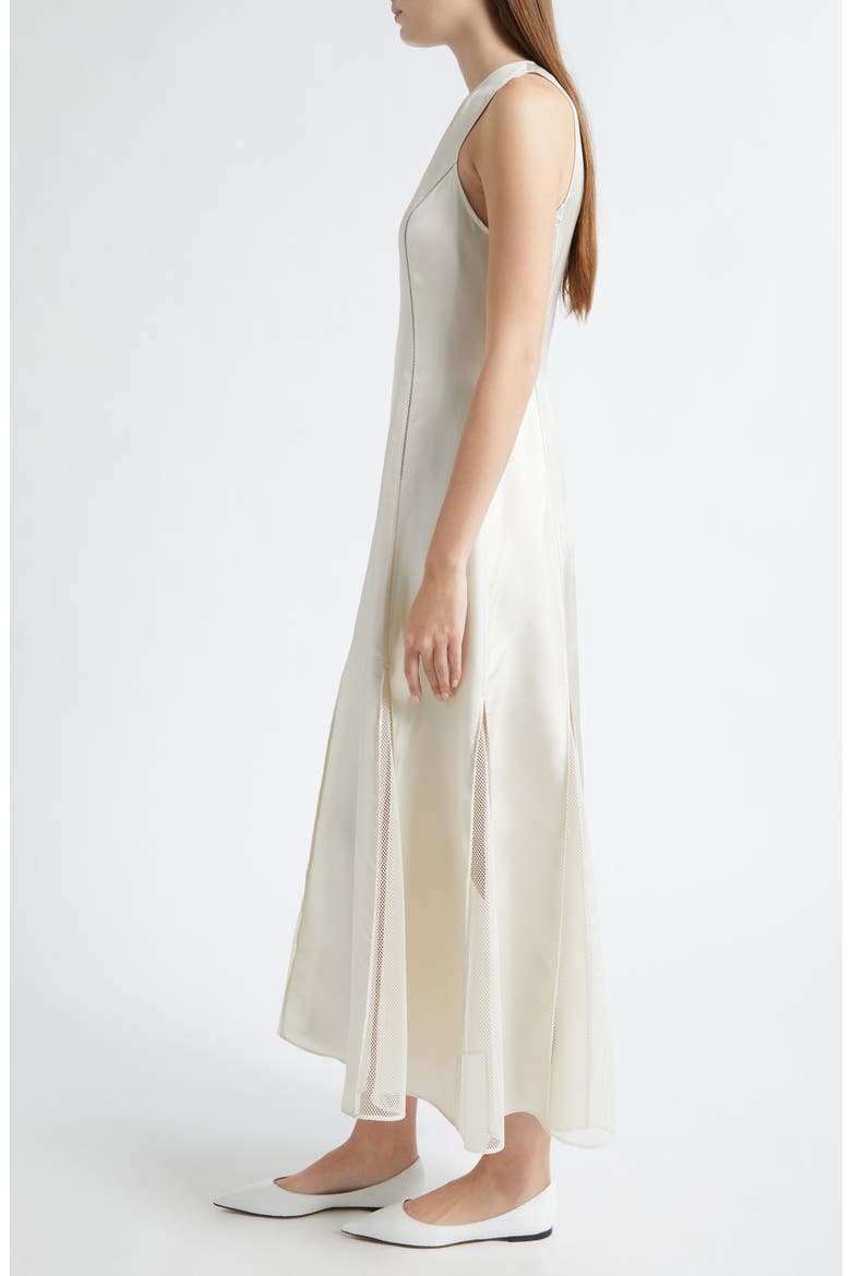 Iraka Silk Twill Midi Dress, Alternate, color, IVORY