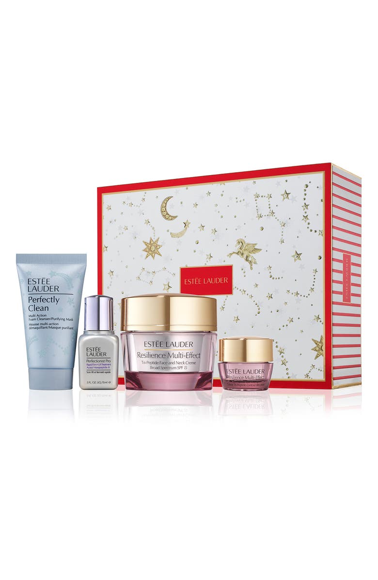 Estée Lauder Resilience Cream 4-Piece Skincare Set $180 Value, Main, color,