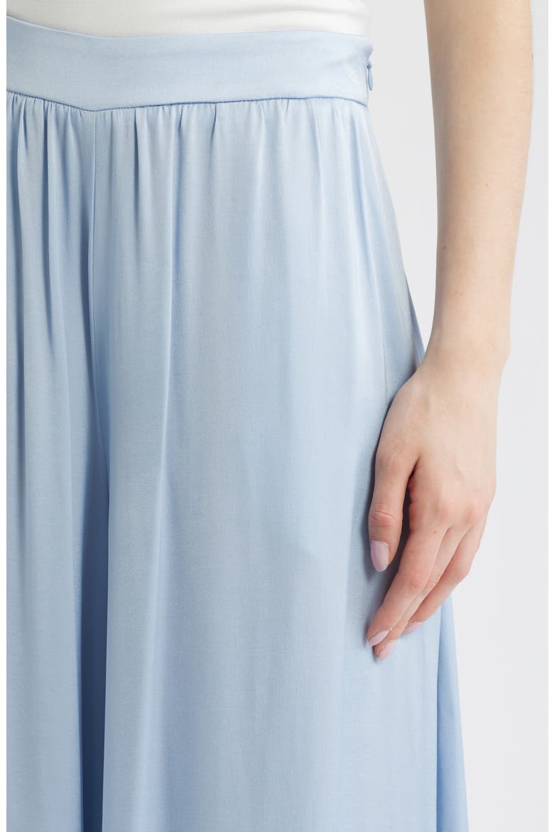 High Waist Satin Wide Leg Pants, Alternate, color, SKY BLUE