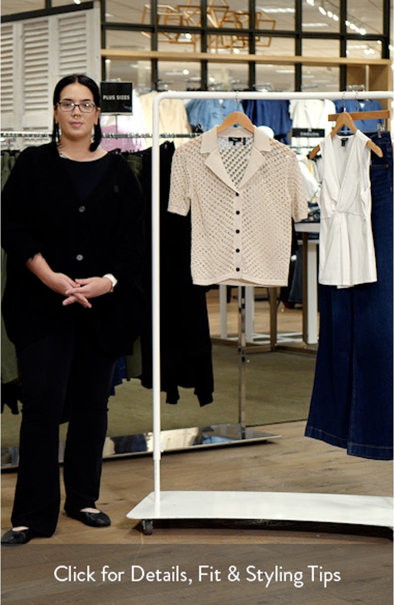 Openwork Knit Camp Shirt, sales video thumbnail