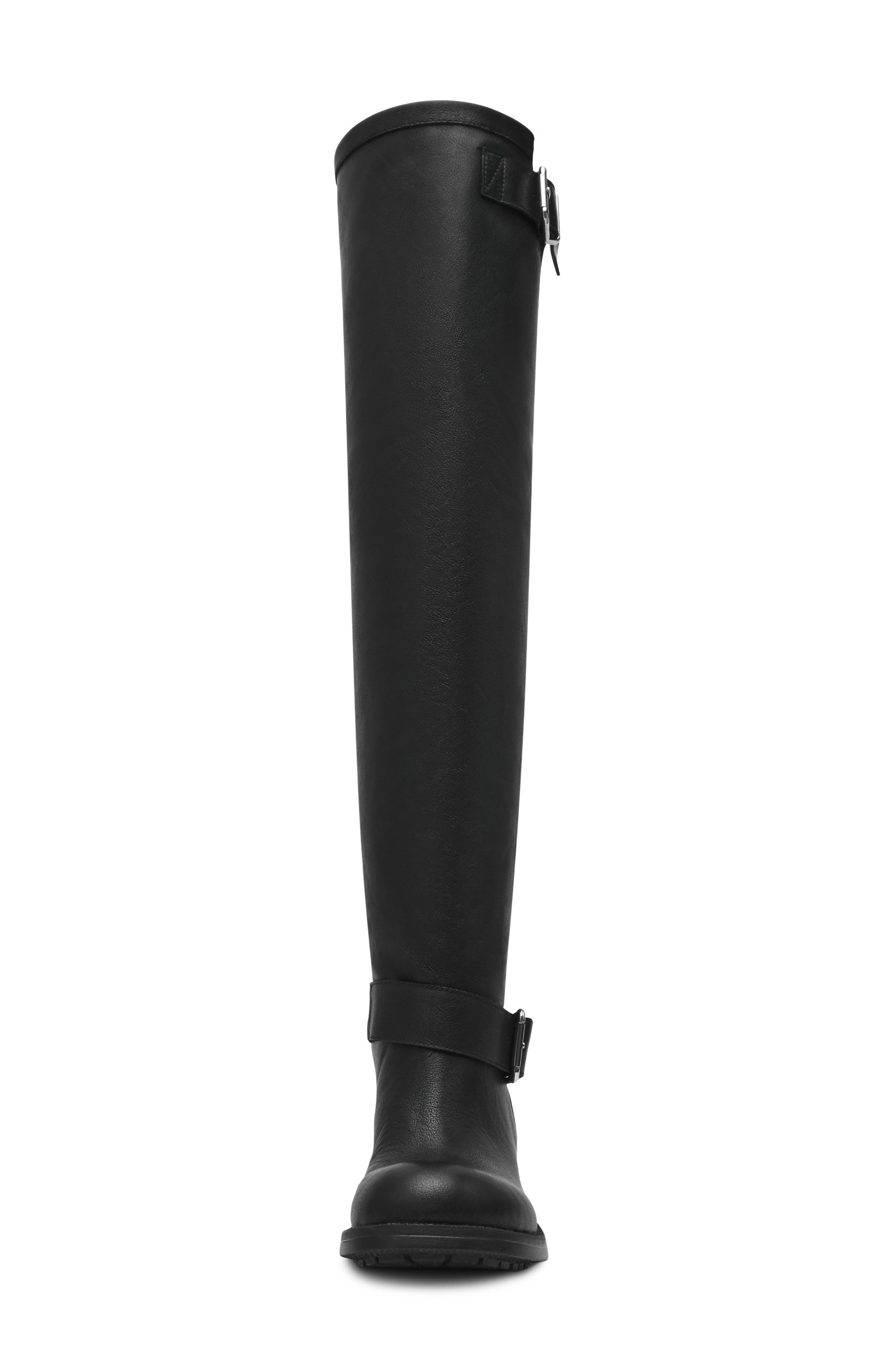 Chopper Leather Over the Knee Boot, Alternate, color, BLACK LEATHER