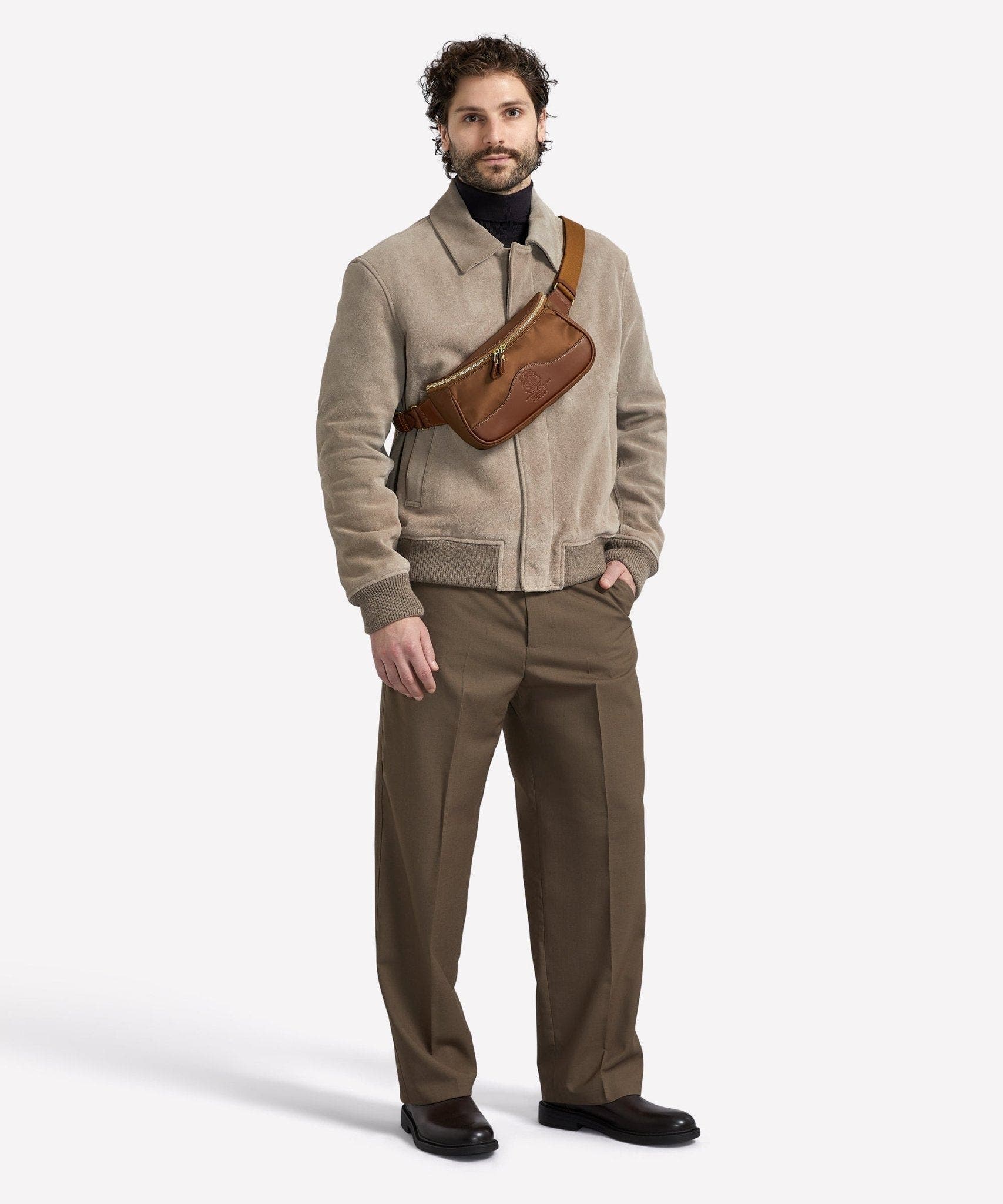 Gramercy No. 308, Alternate, color, Chestnut Nylon & Leather