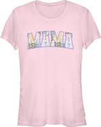 Disney Junior's Disney Mama Collegiate Fabric Pattern  Graphic T-Shirt