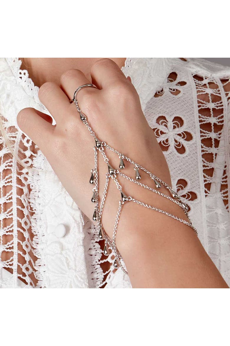 Drop Hand Chain, Alternate, color, Sterling Silver