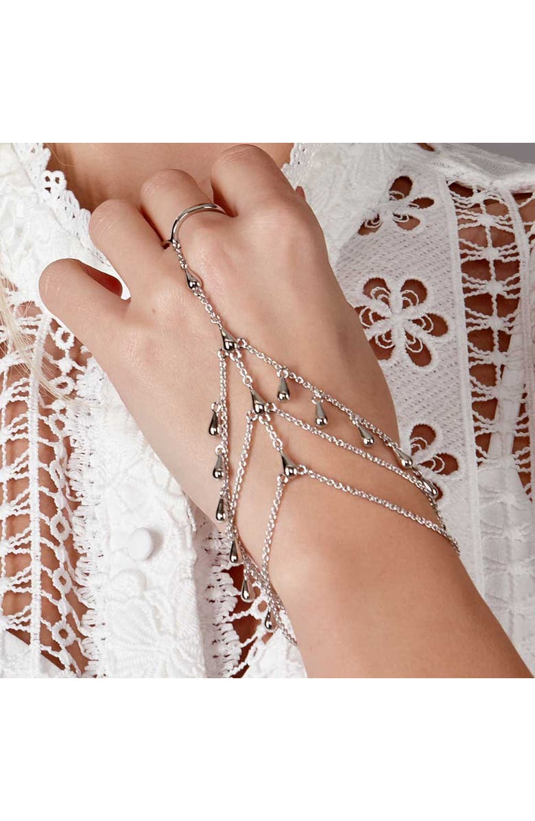 Lucy Quartermaine Drop Hand Chain, Alternate, color, Sterling Silver