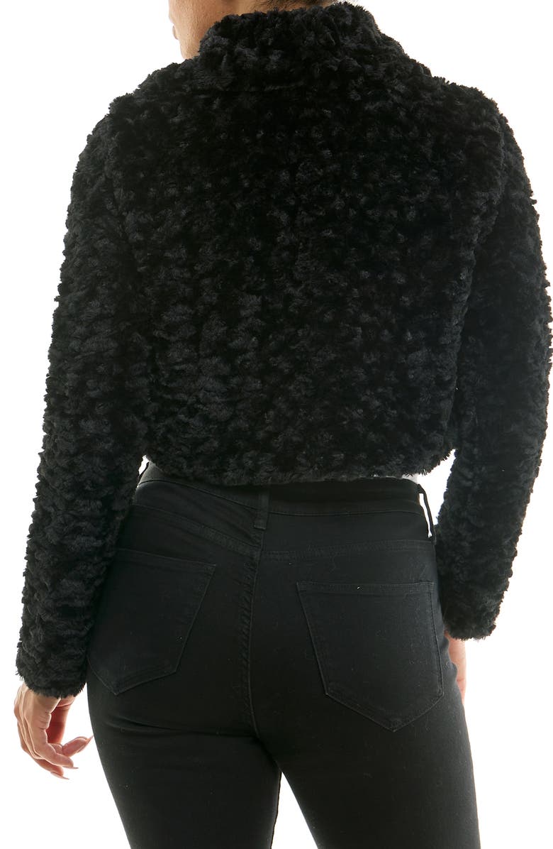 Nina Leonard Faux Fur Bolero, Alternate, color, Black
