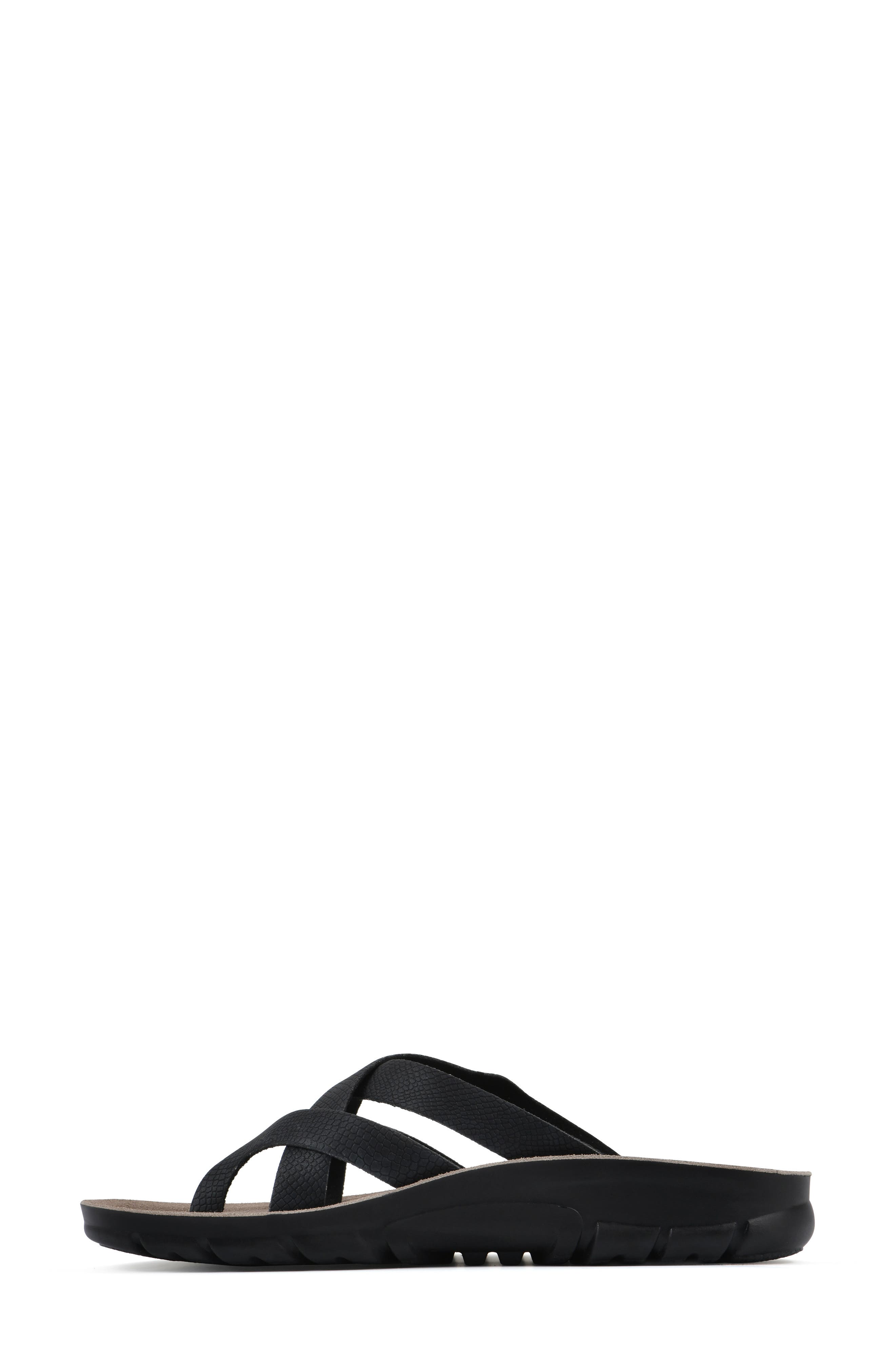 CLIFFS BY WHITE MOUNTAIN Bansky Thong Comfort Sandal, Alternate, color, Black Nubuck