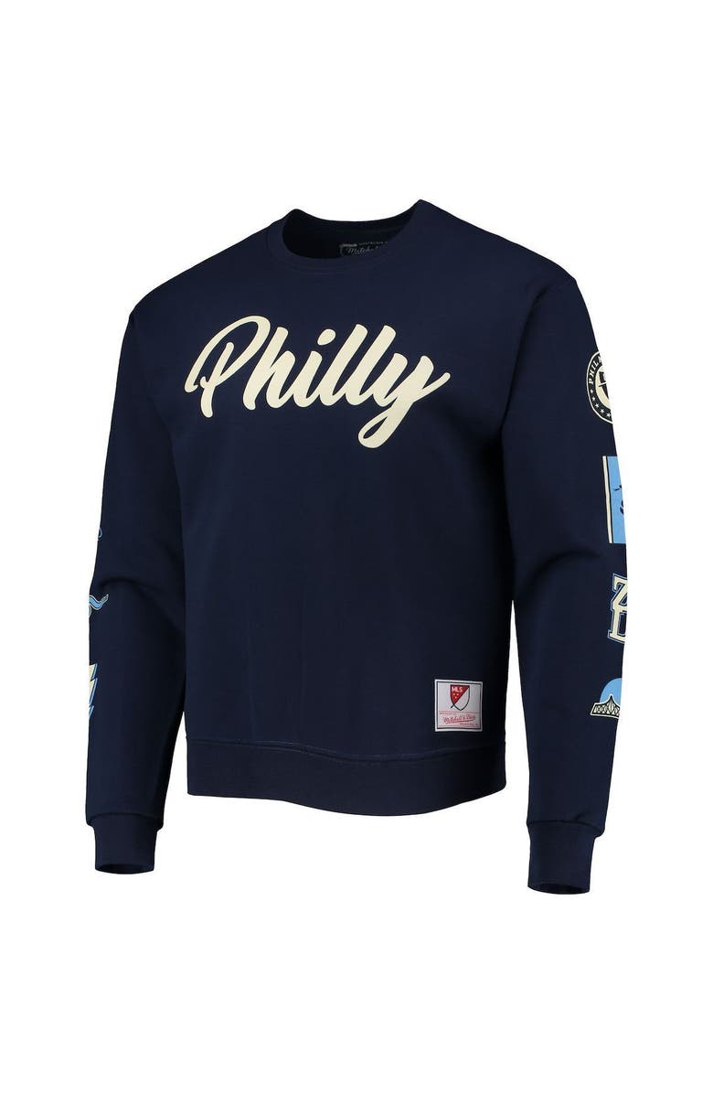 Mitchell & Ness Men's Mitchell & Ness Navy Philadelphia Union Philly Love Pullover Sweatshirt, Alternate, color,