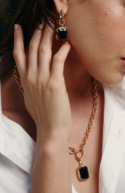 Rc Retro Chic Agate Lava Necklace In Gold