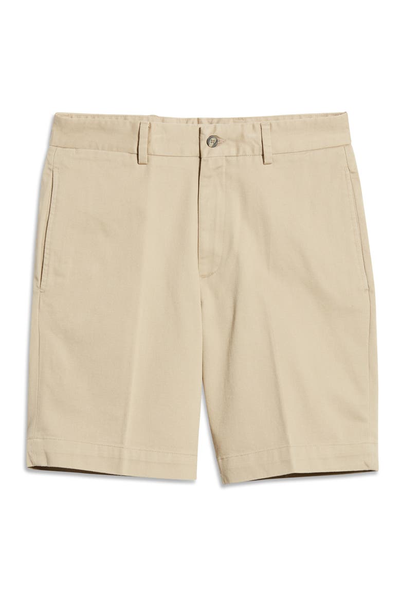 Charleston Khakis Flat Front Chino Shorts, Alternate, color, KHAKI