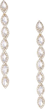 Ettika Crystal Droplet Linear Drop Earrings