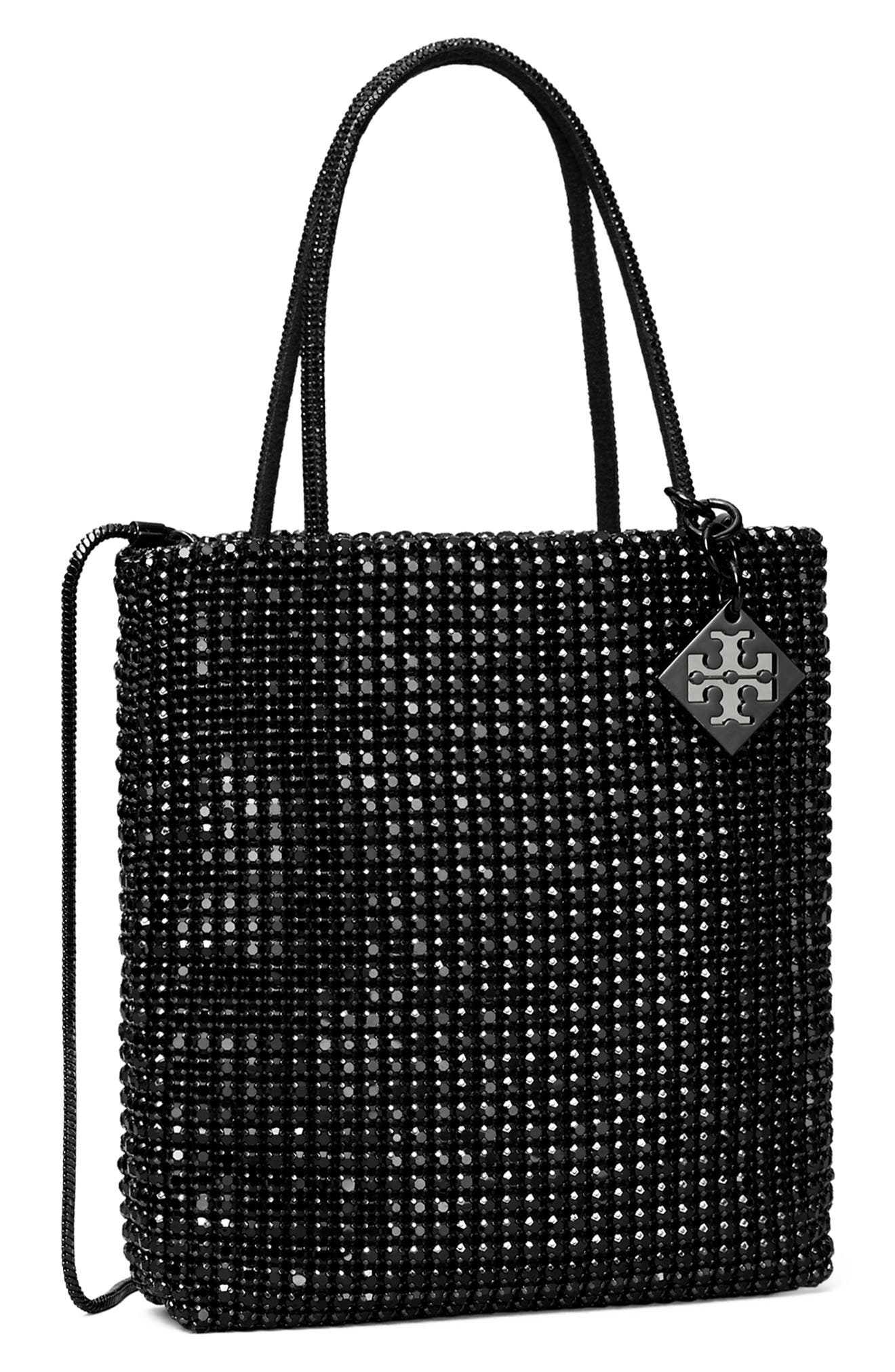 Tory Burch Key Item Crystal Embellished Top Handle Bag, Alternate, color, 
