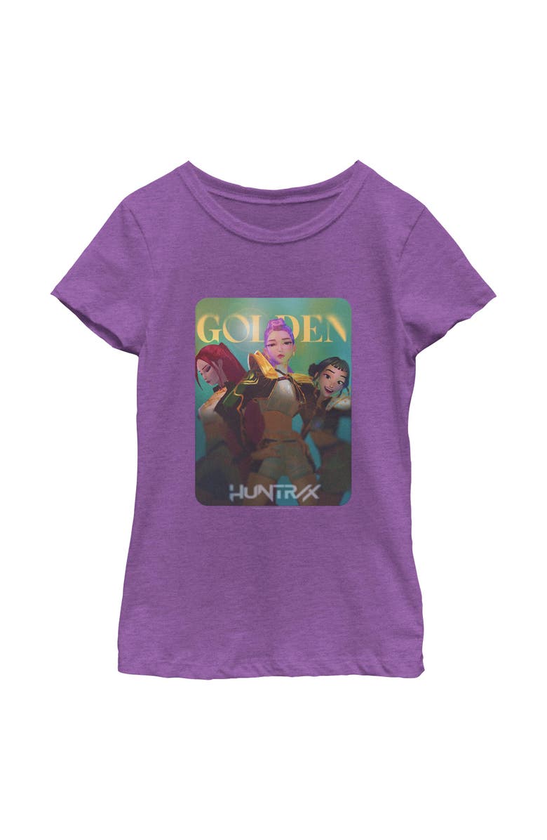 KPop Demon Hunters Girl's KPop Demon Hunters Huntrix Golden Photocard  Graphic T-Shirt, Main, color, Purple Berry