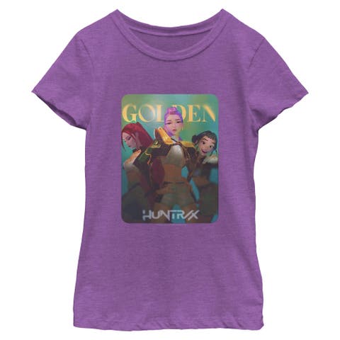 Girl's KPop Demon Hunters Huntrix Golden Photocard  Graphic T-Shirt
