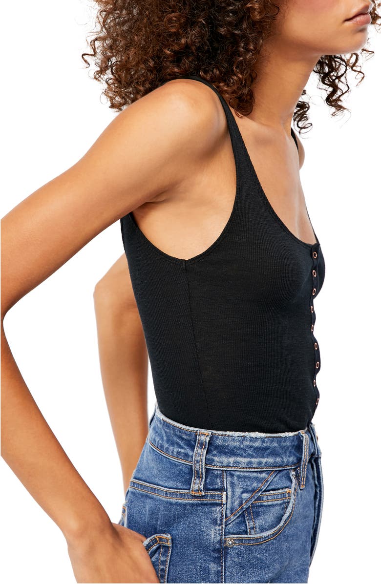 Free People Tellin' Me Rib Tank Top, Alternate, color, 