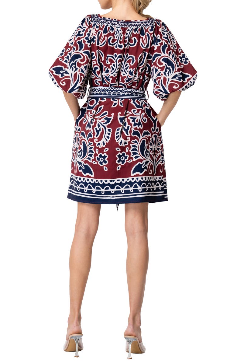 CIEBON Arya Print Tie Waist Dress, Alternate, color, 