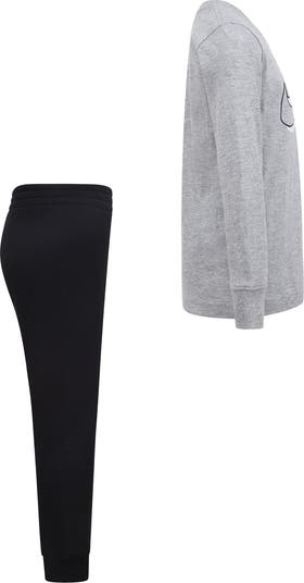 Kids' Swoosh Long Sleeve Tee & Fleece Joggers Set