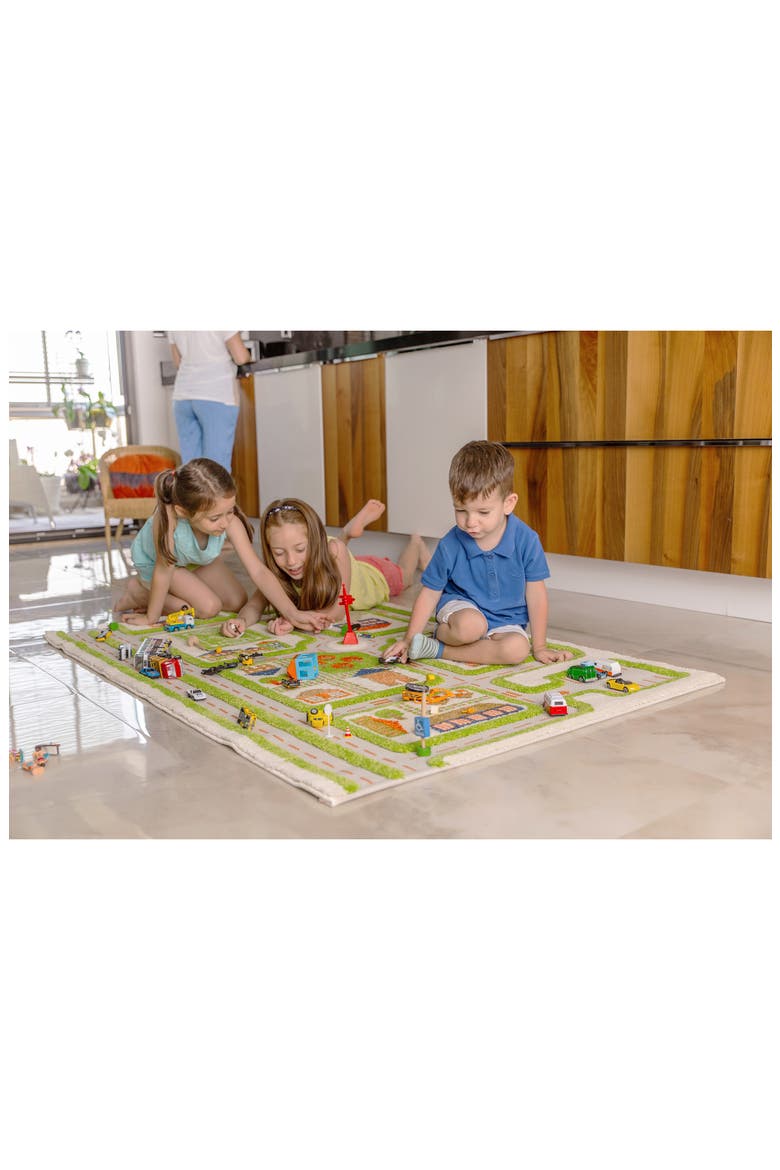 Traffic Play Rug, Alternate, color, GREEN