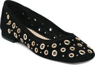 Cinq à Sept Ivy Mixed Hardware Ballet Flat
