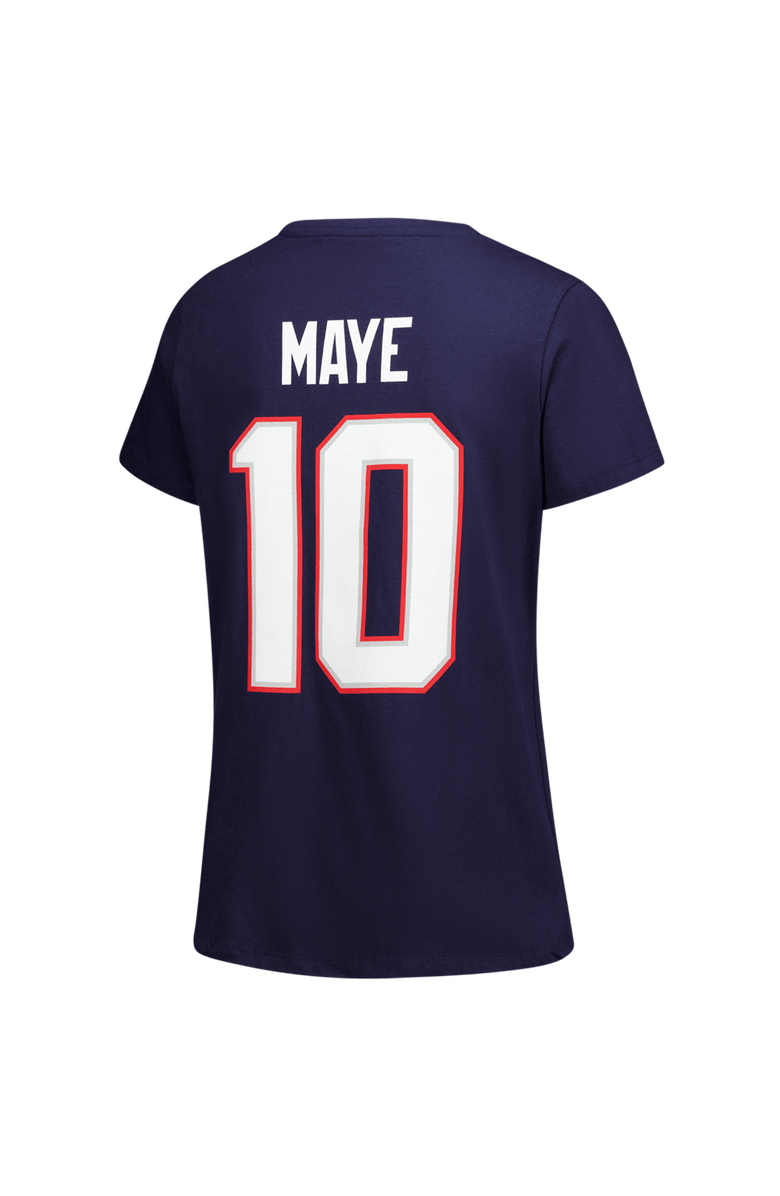 FANATICS Women's Fanatics Drake Maye Navy New England Patriots Plus Size Name & Number V-Neck T-Shirt, Alternate, color, Navy