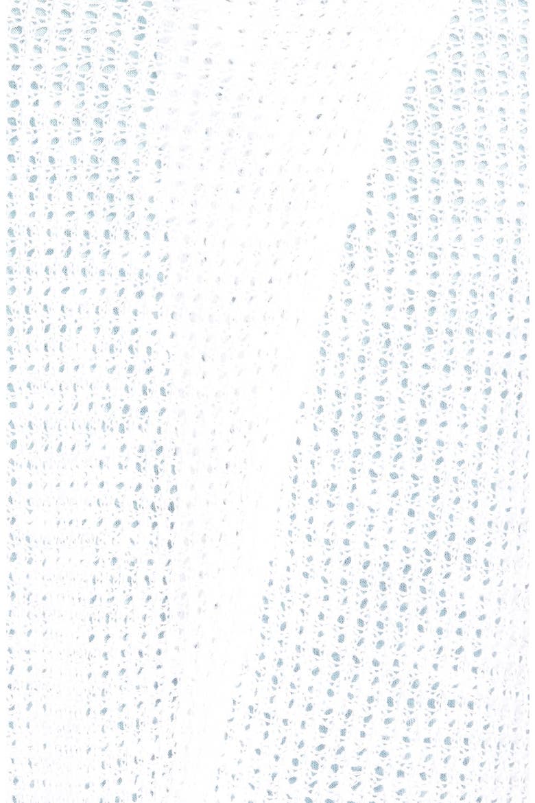 Crossover Back Linen & Cotton Knit Top, Alternate, color, WHITE