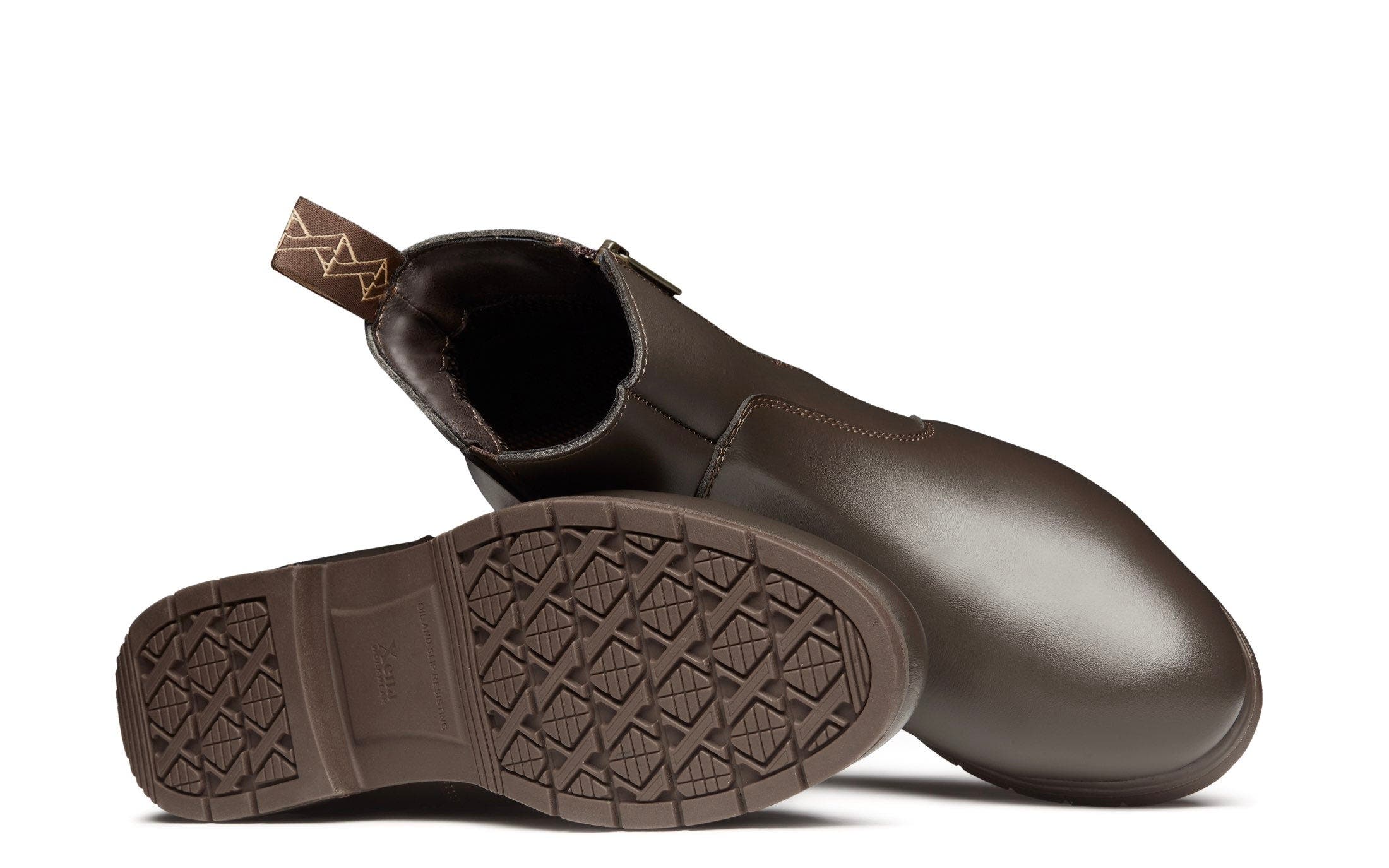 Omega Steel Toe Vegan Chelsea Safety Boot, Alternate, color, Vegan Brown
