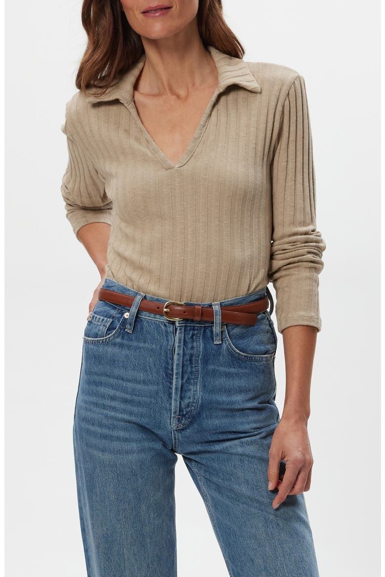 Liyah Long Sleeve Top, Alternate, color, MACADAMIA