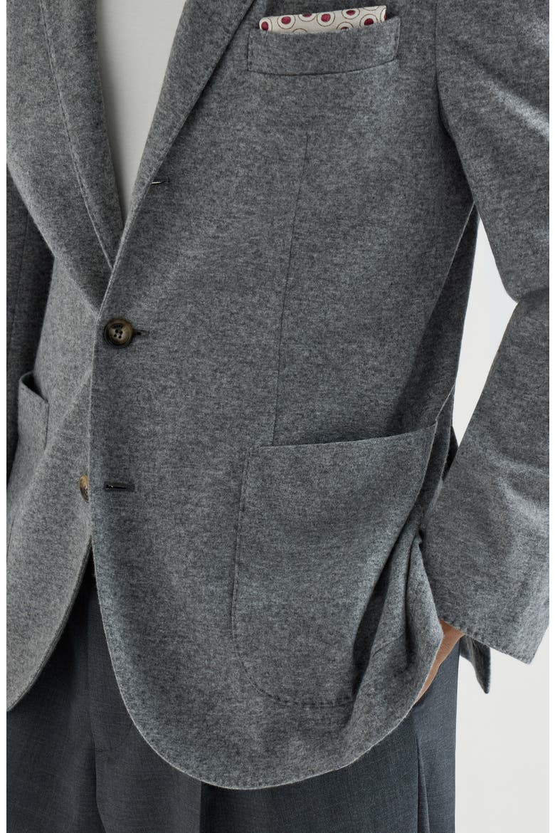 Cashmere jersey blazer, Alternate, color, Graphite