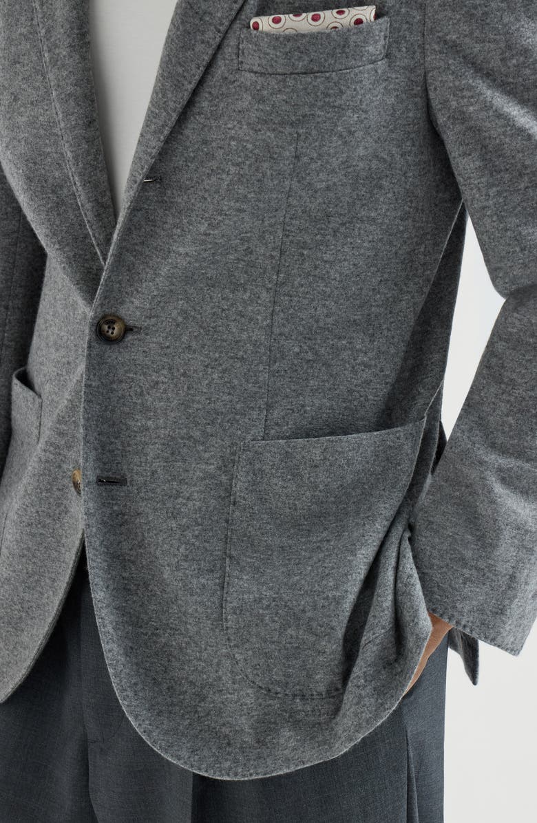 Brunello Cucinelli Cashmere jersey blazer, Alternate, color, Graphite