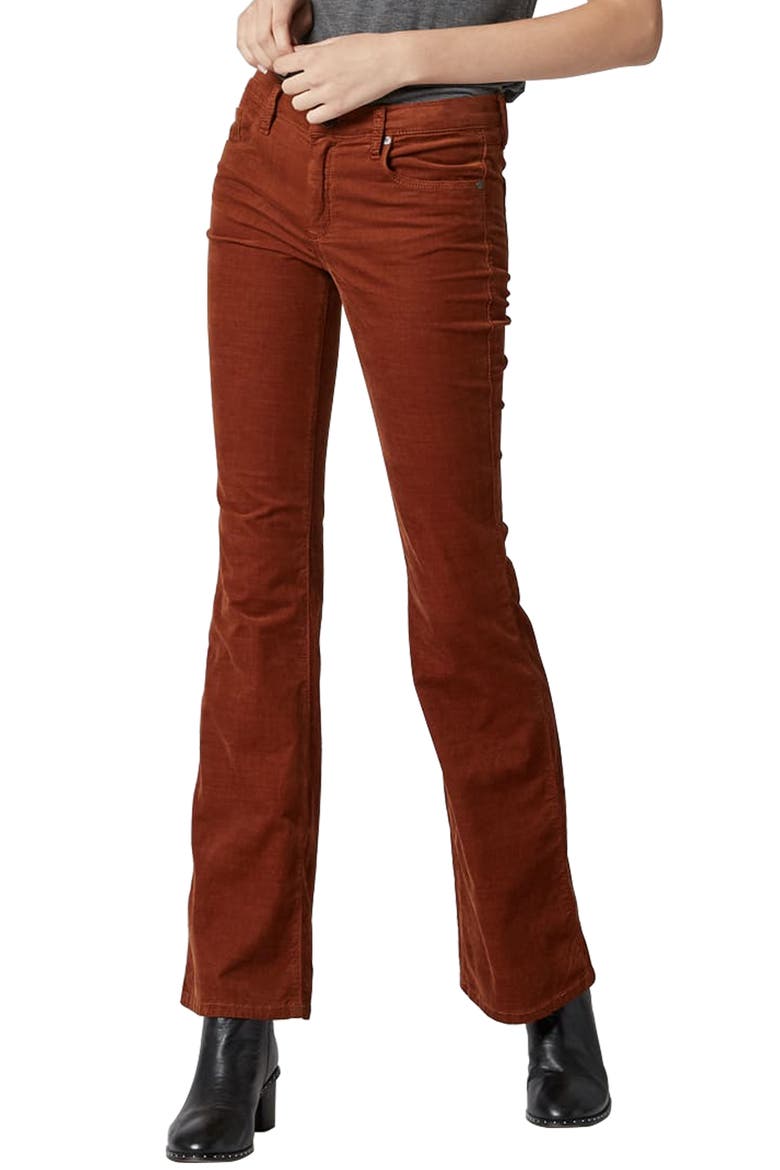 Flare Corduroy Jeans, Main, color, FOXY BROWN