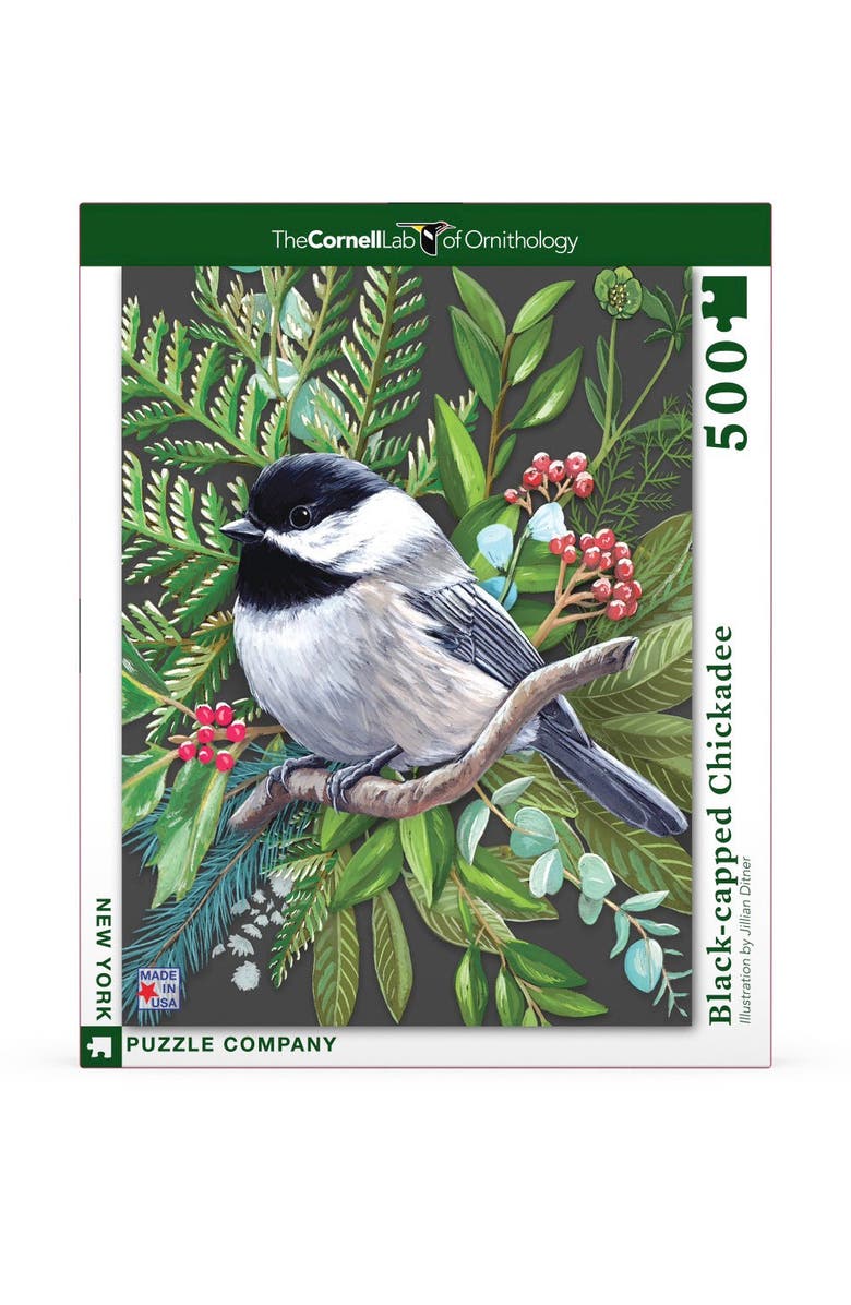 NEW YORK PUZZLE COMPANY Black-capped Chickadee 500 Piece Puzzle, Main, color, NO COLOR