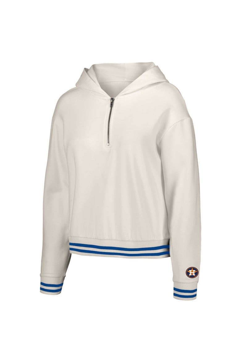 Women's Lusso  White Houston Astros Magnolia Tri-Blend Quarter-Zip Hoodie, Alternate, color, White