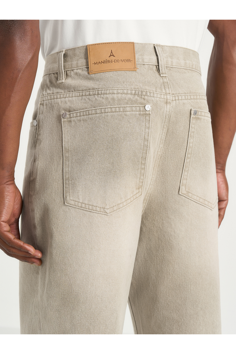 DN002 Relaxed Fit Denim Jeans, Alternate, color, Beige