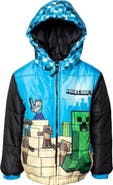 MINECRAFT Zip-up Hooded Puffer Coat (toddler, Little Kid & Big Kid)