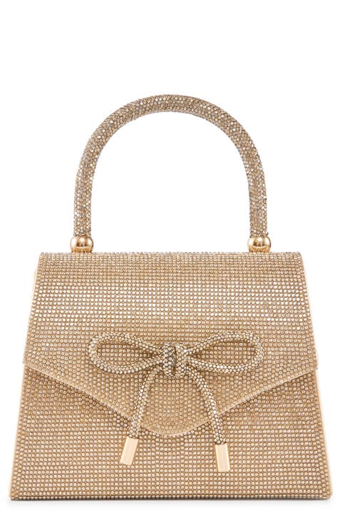 Rhinestone Top Handle Evening Bag