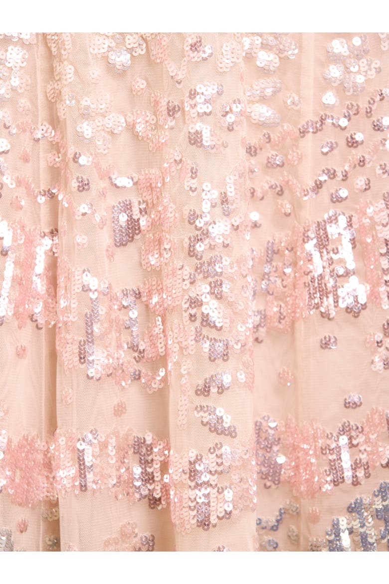 Angeline Sequin Gown, Alternate, color, Cream