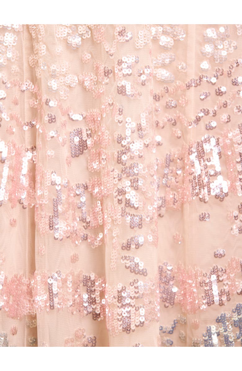 Needle & Thread Angeline Sequin Gown, Alternate, color, Cream