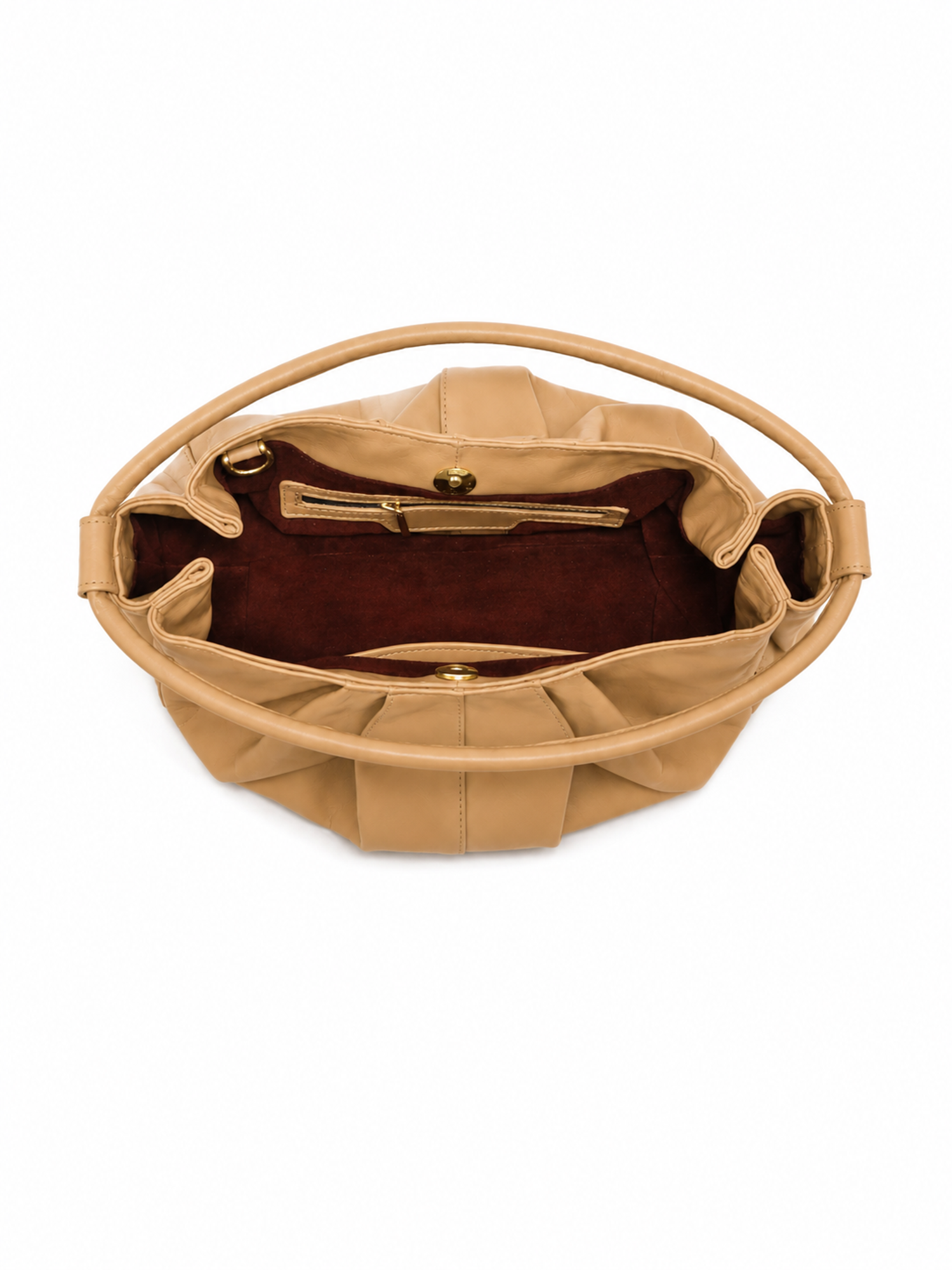 Liora Sculptural Leather Shoulder Bag, Alternate, color, Honey