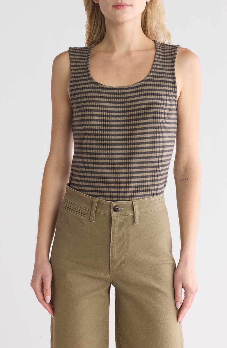 Madewell Stripe Rib Tank, Main, color, 