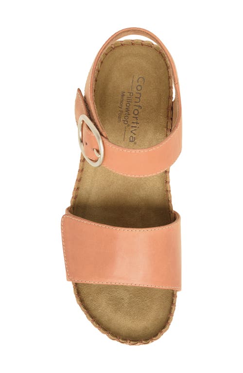 Comfortiva Eldorah Platform Wedge Sandal In Luggage