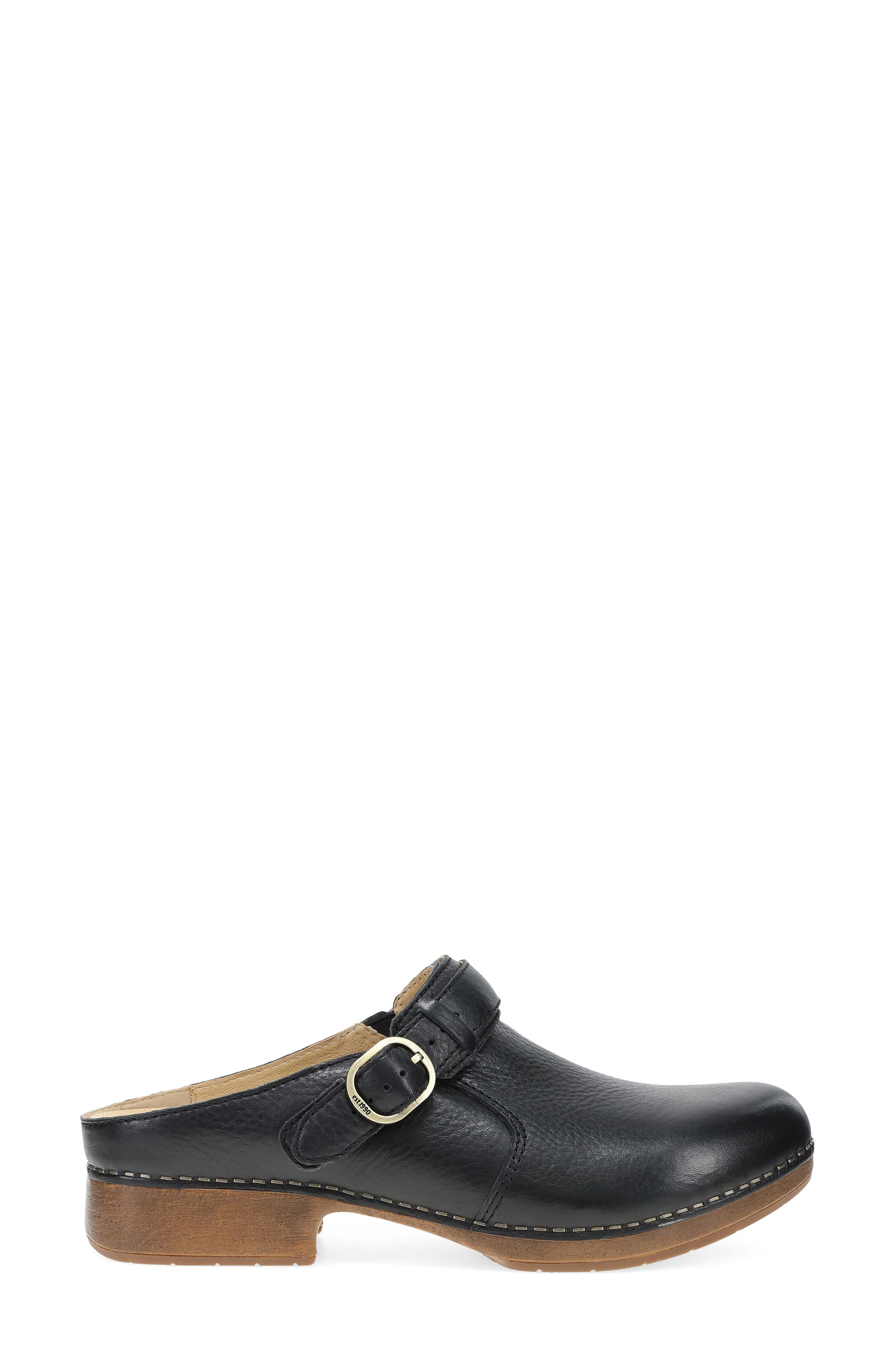 Dansko Millie Mule, Alternate, color, Black Waxy Milled