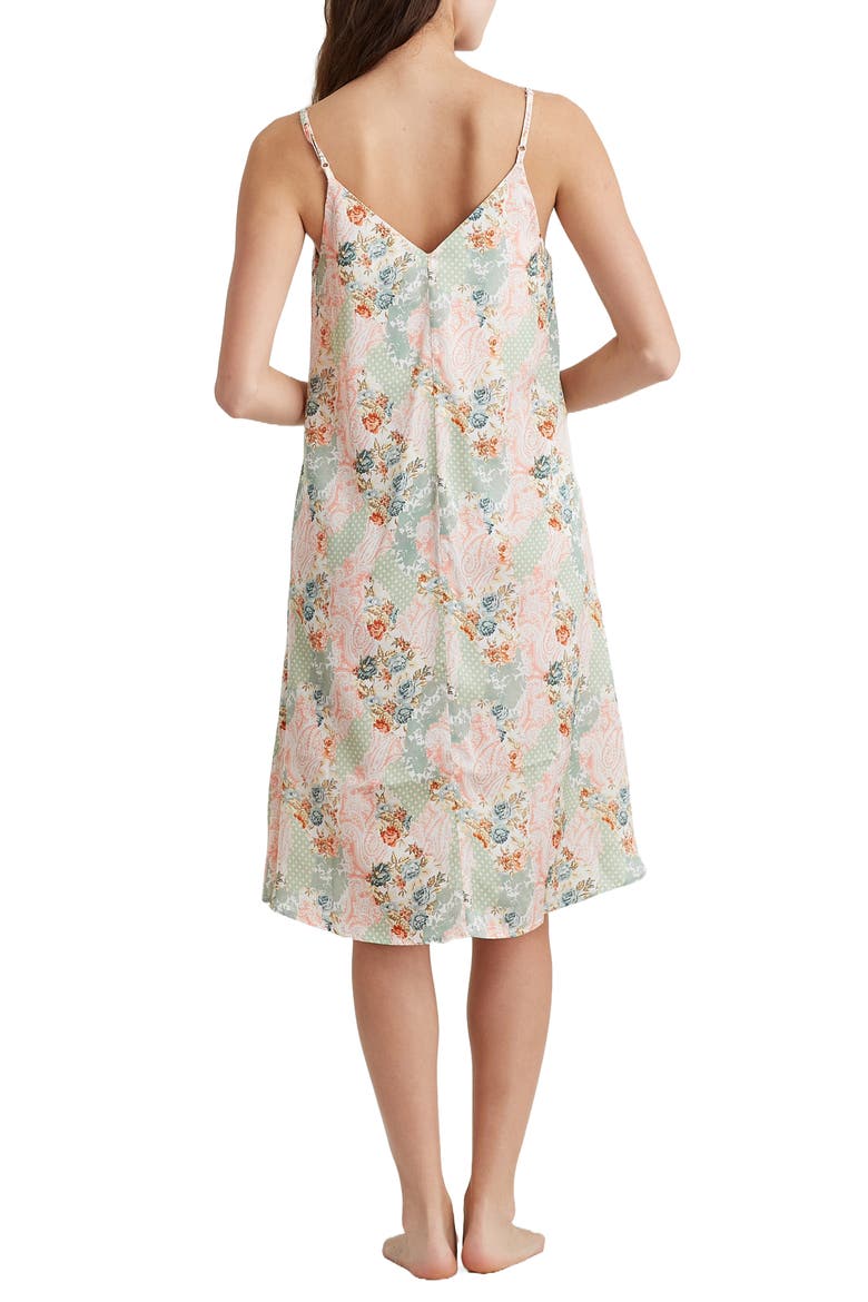 Sasha Paisley Floral Silk Nightgown, Alternate, color, ENGLISH ROSE