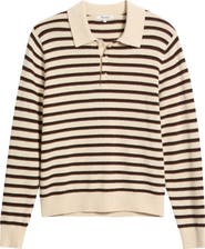 Madewell Frances Long Sleeve Polo Sweater