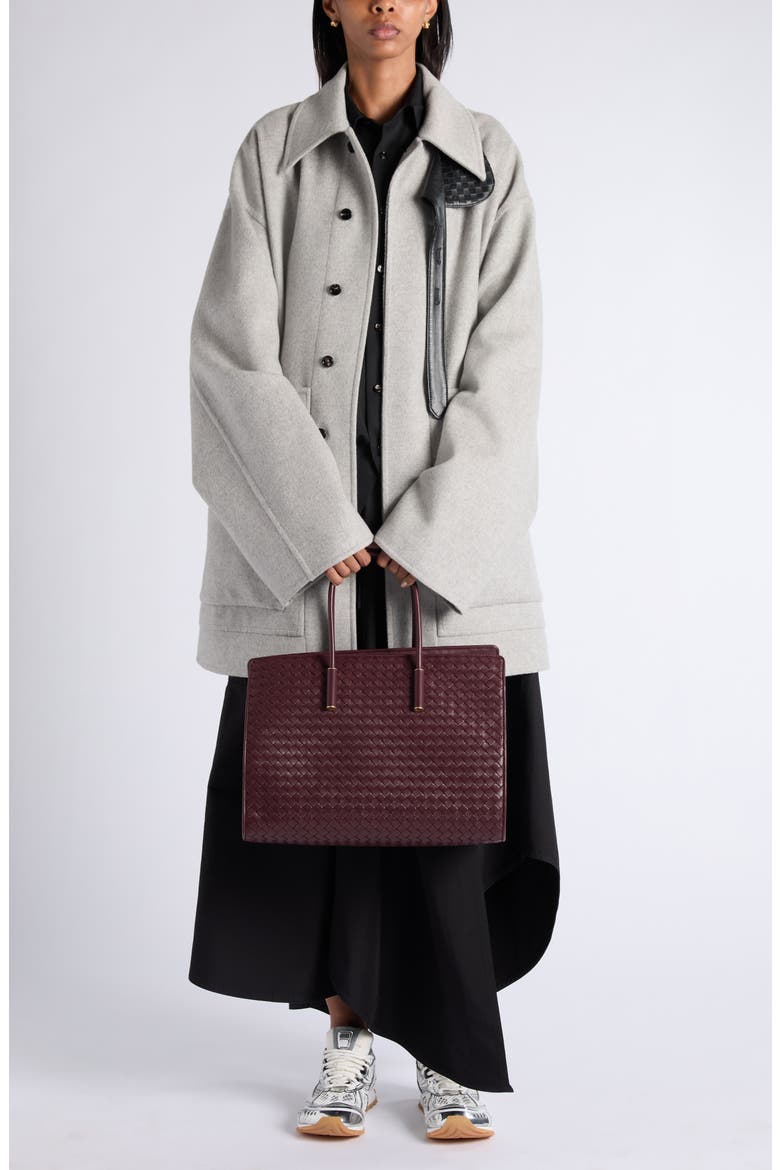 Wool & Cashmere Car Coat, Alternate, color, 8531 LIGHT GREY MELANGE