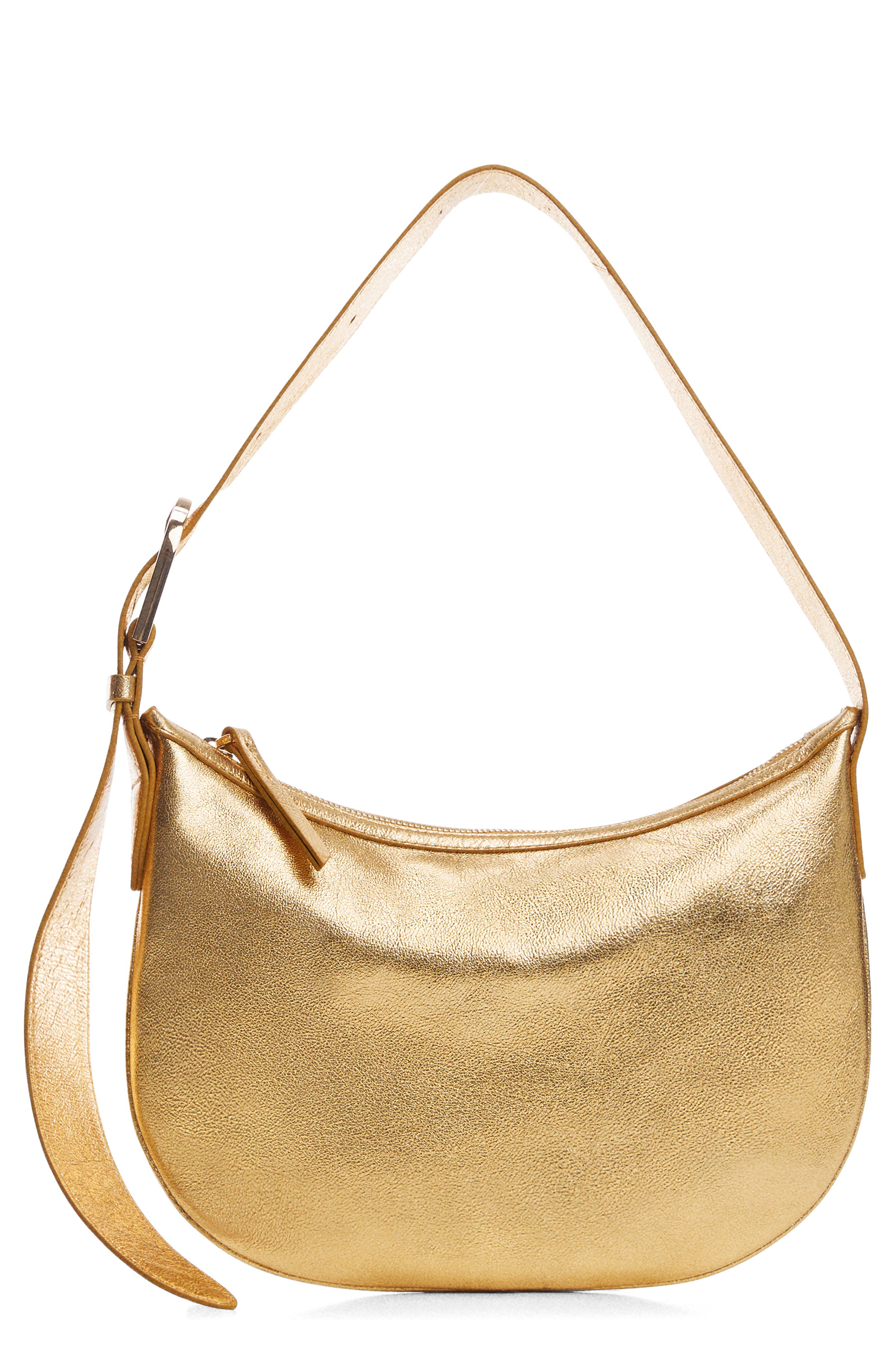 MANGO Leather Shoulder Bag, Main, color, 