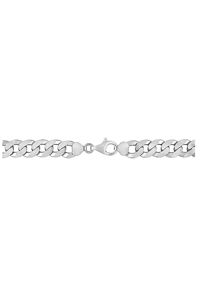 Men's Curb Link Chain Necklace & Bracelet Set, Alternate, color, WHITE GOLD